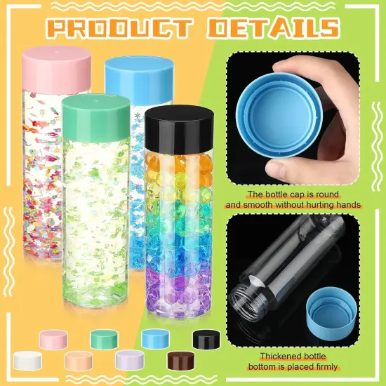 16 Pcs Empty Plastic Sensory Bottles with Lids(Multi Colors,13.5 oz) {4}