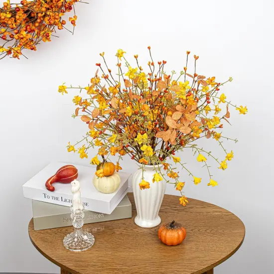 Artificial Fall Flowers with Berries 12 Pack Fall {2}