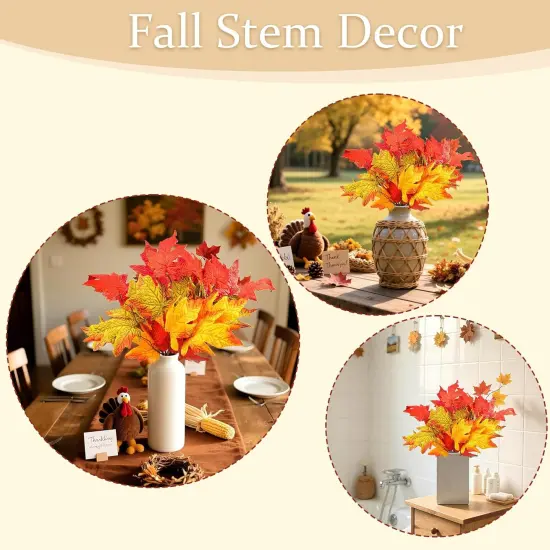 6 Pcs Fall Maple Branches {3}