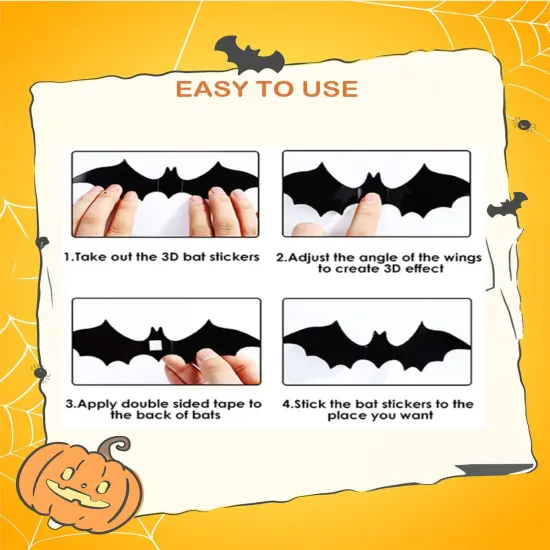 81PCS Halloween Bats Decoration {5}