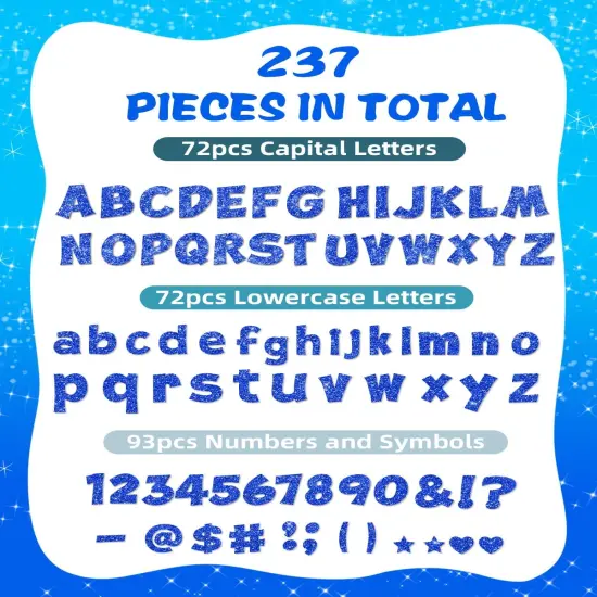 237 Pcs Glitter Bulletin Board Letters, Numbers and Punctuation {2}