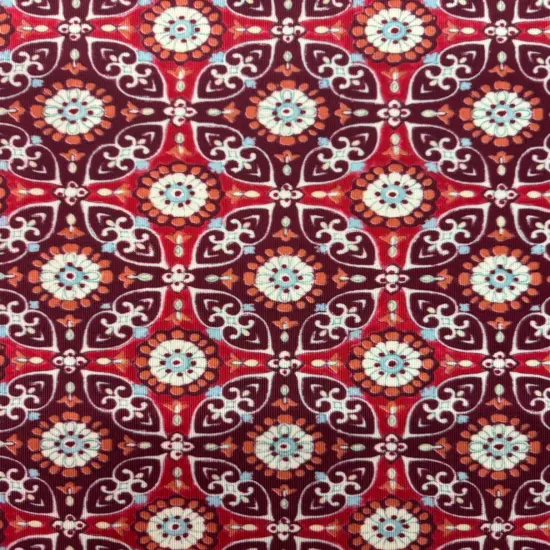 1 Yard Floral Tile Print Stretch Spandex Fabric for Swimwear and Leggings 58/60 Inches Wide {2}