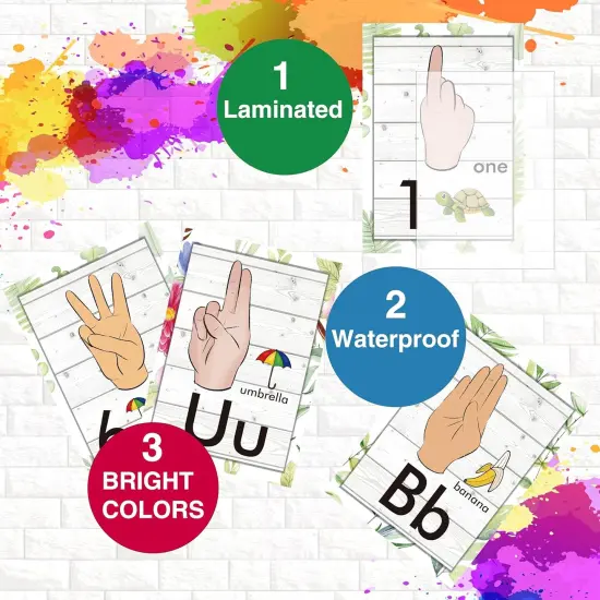 36 Pieces ASL Alphabet Line Bulletin Board Set {3}