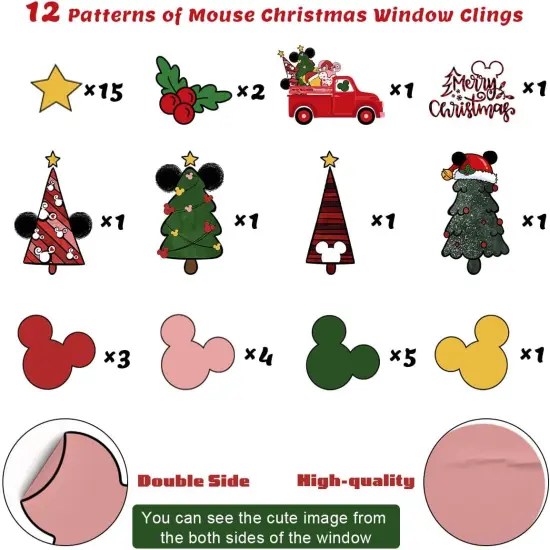 9 Sheets Christmas Window Clings Party Decorations {4}