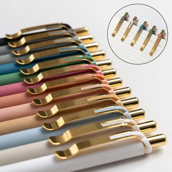 Ballpoint Pens - 1mm (Gold-12 Pcs) {4}