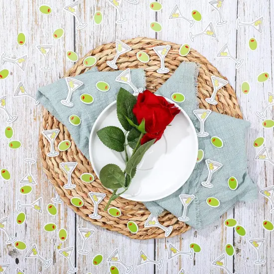400 Pcs Martini Birthday Party Confetti Bikinis and Martini Cups Confetti for Bridal Shower Engagement Bachelorette Party Supplies(Classic) {4}