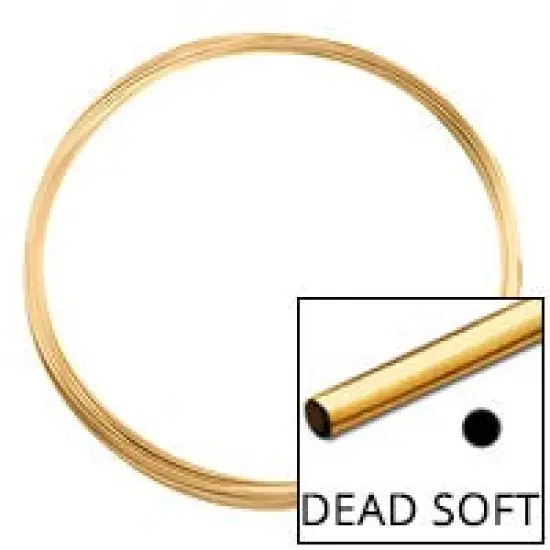 JewelrySupply Round Wire 24 Gauge Dead Soft Gold Filled (Sold by The Foot) {2}