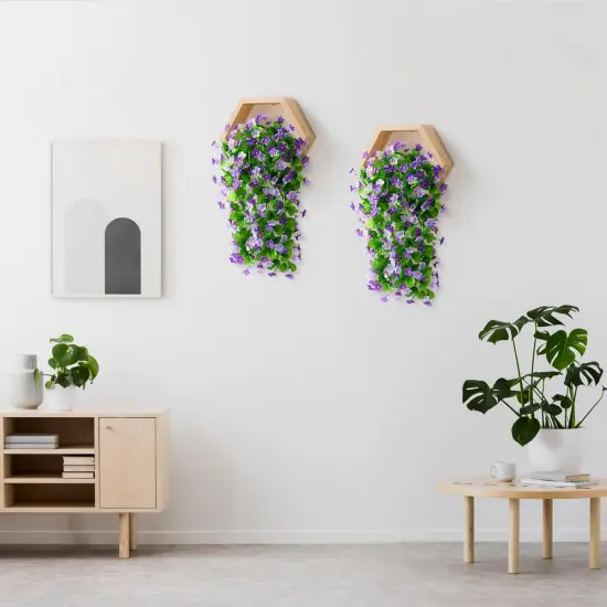 2 Pack Artificial Hanging Flowers Dark orchid {3}