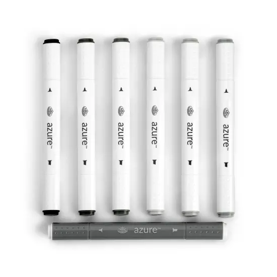 RM-904GRY | Azure&trade; 7pc Grayscale Color Marker Set {2}
