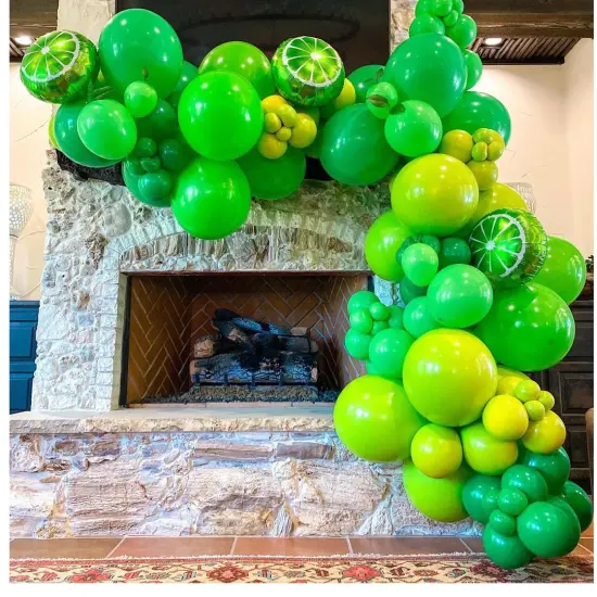 Green Balloons Dark Green Balloon Set, 50 Pcs 12 inch Different Shades Emerald Green Lime Green Confetti Latex Balloons For Jungle Safari Party Supplies {4}