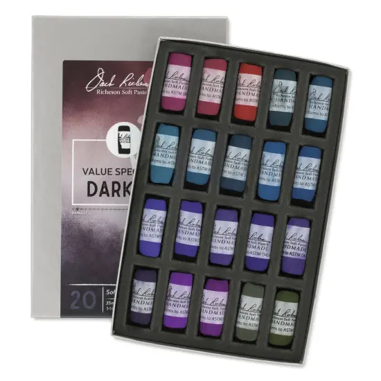 Richeson Soft Handrolled Pastels - Darks 2, Set of 20 {1}