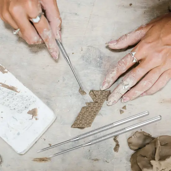 10 Pcs Clay Needle Tools and Pottery Feather Wire Texture Tools for Ceremics Clay Pottery Sculpture Detail Texturing Modeling Tools {5}