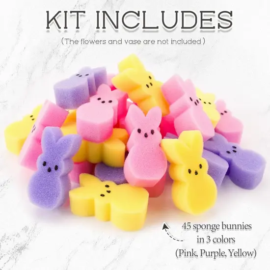 Easter Decorations - Easter Peeps Bunnies Vase Filler Set, Spring Decor Home Indoor Decoration Centerpieces for Tables {2}