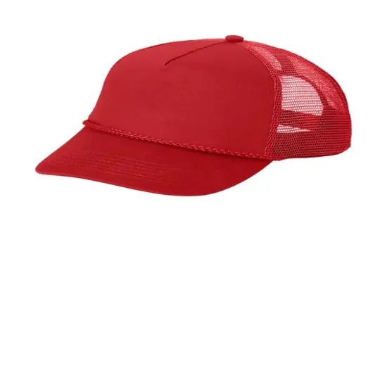 Port Authority&reg; 5-Panel Snapback Cap Red {1}