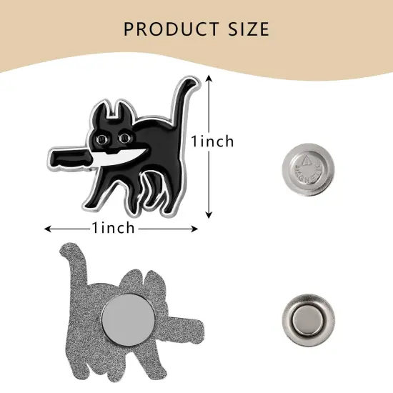 2pcs Funny Black Cat Needle Minder, Needle Minder Magnet, Magnetic Needle Nanny Needlework Accessories {6}