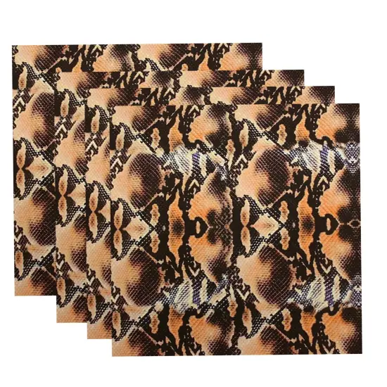 Golden Boa Printed Spandex Fabric {4}