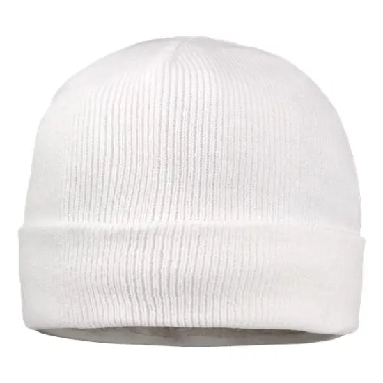 Sportsman&reg; Sherpa Lined Cuffed Beanie White {1}