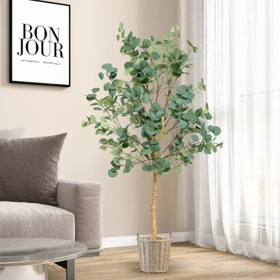 5.5' Artificial Tree Fake Eucalyptus Tree for Living Room Office Home Decor {3}