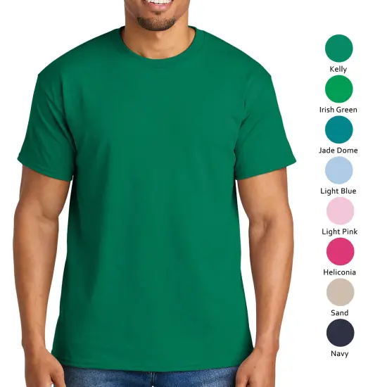 Gildan DryBlend T-Shirt, Adult Men Short Sleeve Arts and Crafts Shirt, Assorted Colors Tee Irish green {4}