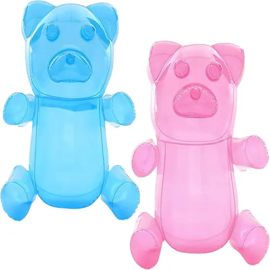 4E's Novelty 2 Pack Inflatable Gummy Bears - 24'' Large Fun Gummy Bear Party Decorations, Colorful Gummy Bear Decor, Perfect Gummy Bear Party Favors {1}