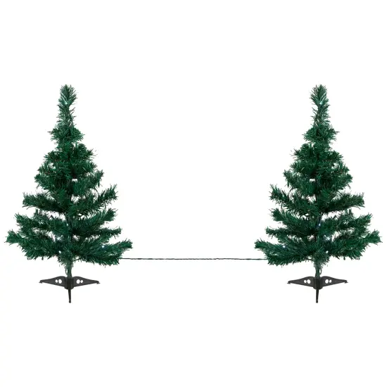 Northlight LED Lighted Christmas Tree Outdoor Pathway Markers - 24" - Set of 3 Green {5}