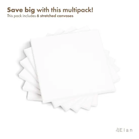 Stretched Canvases 8x8, 6-Pack Canvases for Painting, Painting Canvas Bulk, Stretched Canvas for Adults Blank Canvas for Painting Painting Canvases, Paint Canvases for Painting, Art Canvas {3}