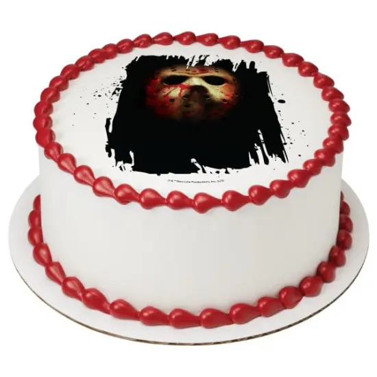 Friday the 13th PhotoCake&reg; Edible Cake Topper Icing Image for 8 inch round cake or larger {1}
