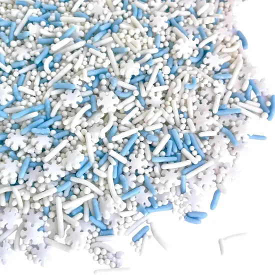 Natural Sprinkles, No Artificial Dyes, Snowflake Edible Sprinkles, Holiday Cake Decorations, Dessert, Cookies, 3 ounces, Christmas Sprinkles, Winter Baking, Gluten Free, Blue Sprinkle {1}