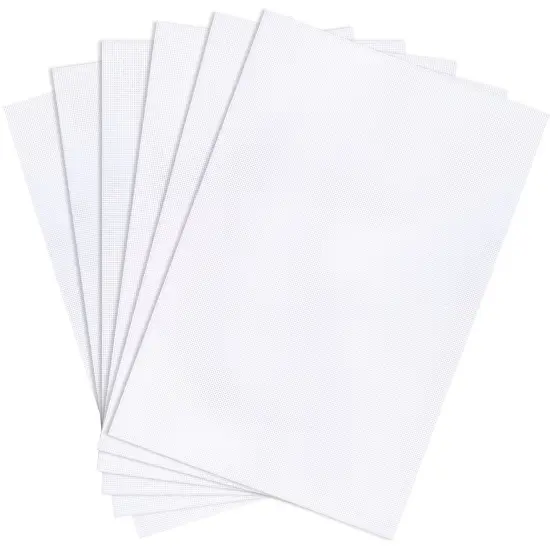 6 Pieces Aida Cloth 14 Count White Cross Stitch Fabric for Craft Embroidery, Handmade Needlework, DIY Handicrafts, 12 by 18-Inch {1}