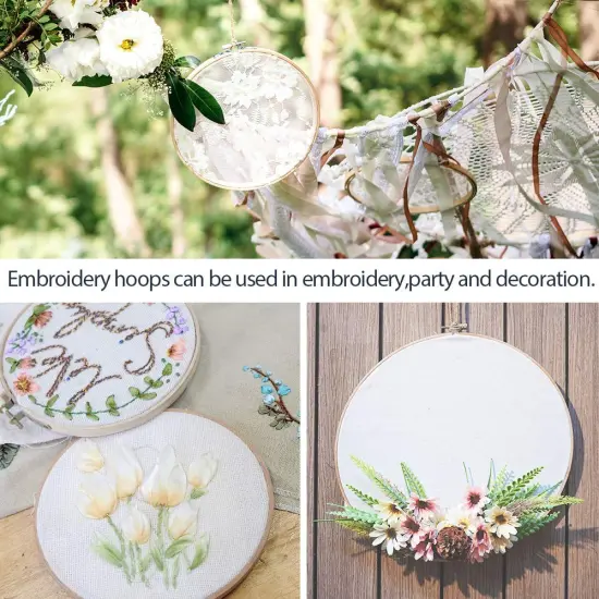 7 Pieces 7 Sizes Embroidery Hoops Set 4 inch to 12 inch Circle Cross Stitch Hoop Rings for Craft Sewing and Ornaments {3}