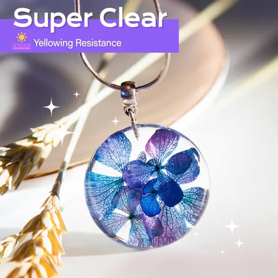 300g UV Resin kit with Casting Tools -Super Clear, Hard, Low Odor, Premixed and Fast Curing for Jewelry Making, DIY Craft Decoration, Coating {6}