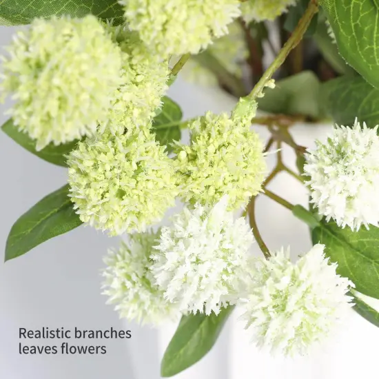 Artificial Plants,4PCS 35.4" Green Faux Branches for Vase,Artificial Plants for Shop Garden Office Home D&eacute;cor (4, White Orchid Fruit) {5}