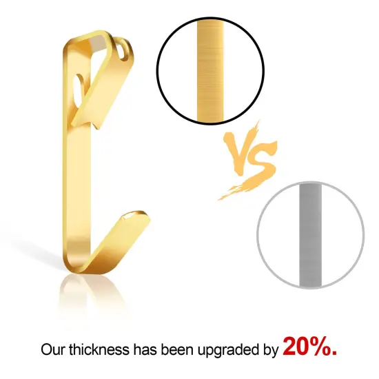 184 Pieces Picture Hanging Kit, 20lb, 30lb, and 50lb Picture Hangers, Metal Picture Hanging Hooks with Nails, on Drywall, Wooden Wall(Gold) {6}