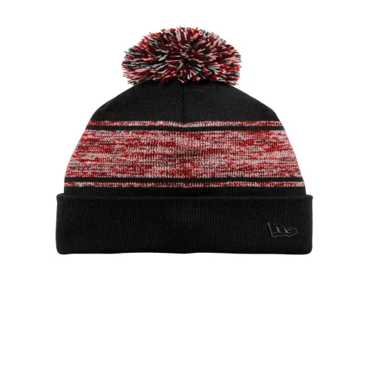 New Era &reg; Knit Chilled Pom Beanie Black/ Deep Navy {6}
