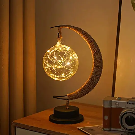 Enchanted Lunar Lamp -Magic Moon Shape Lamp,LED Crescent Light,Ramadan Lamp,Hanging Moon Lamp,Home Bedroom Romantic Bedside Desktop Nightstand Decoration. Decorative Lights {2}