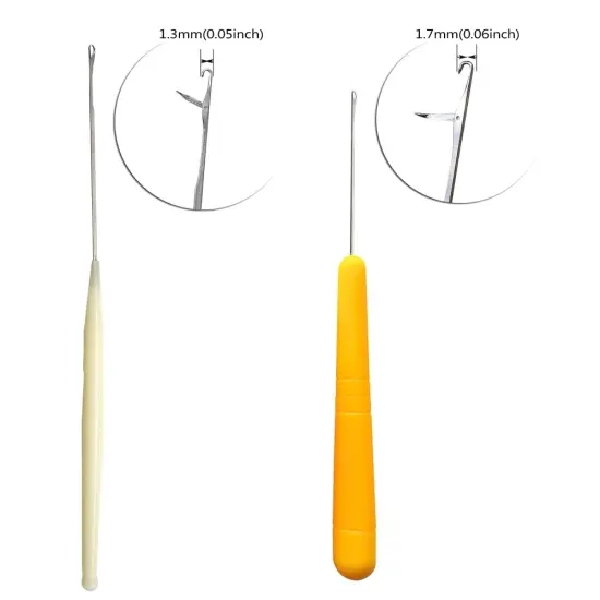 5 Pcs Different Sizes Latch Hook Set Latch Hook Crochet Needle Dreadlocks Crochet Hook Bent Latch Hook for Braid Hair and Carpet Crafts Making {5}