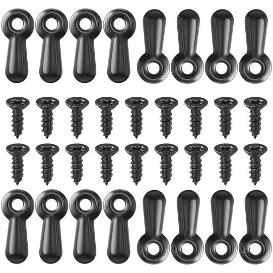 Shappy Picture Frame 100 PC Photo Frame Turn Button Fasteners with 100 Pieces Screws Picture Hardware Backing Clips Framing Parts for Hanging Posters Drawing Crafts, Black {1}