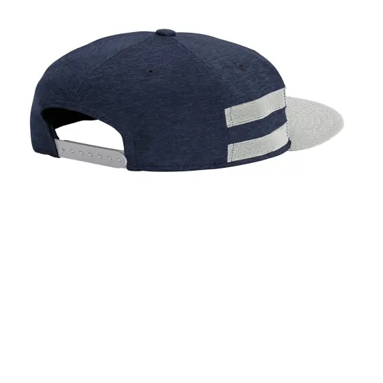 New Era&reg; Shadow Heather Striped Flat Bill Snapback Cap Navy SH/Grey {2}
