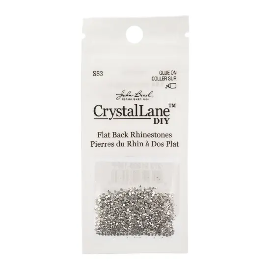 Crystal Lane DIY SS3 Glass Flatback Rhinestones, 1440pcs Metallic Silver {3}
