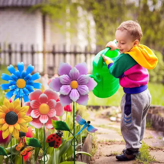 4 Pack Outdoor Solar Lights,Outdoor Waterproof Metal Art Stick Flowers,Garden Decor for Women Mom Grandma Halloween Hanging Metal Stakes Lights for Garden,Lawn,Patio {3}