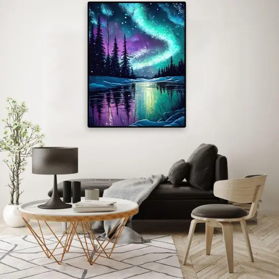 Night Stamped Cross Stitch Kits - Needlepoint Counted Cross Stitch Kits for Beginner Adult Crossstitching Printed Dimensions Scenery Patterns Stitch Embroidery Kits Arts and Crafts {5}