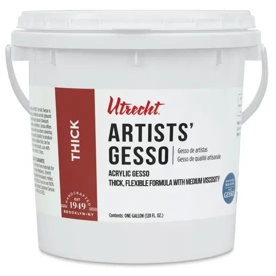 Utrecht Artists Acrylic Gesso - White, 128 oz {1}