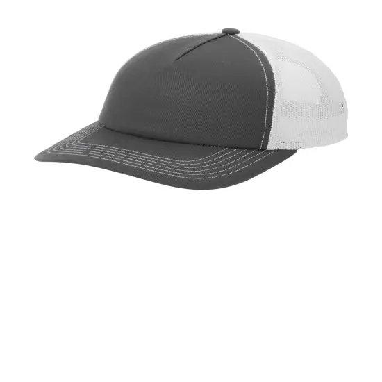 Port Authority&reg; Low Profile Snapback 5 Panel Trucker Cap Black/ White {7}