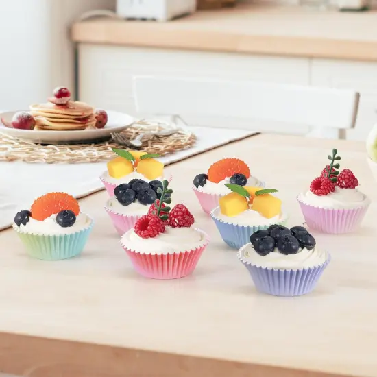 Standard Cupcake Liners 400 Count Colorful Paper Baking Cups Disposable Cupcake Wrappers for Wedding and Party Baking Supplies (Gradient Color) {2}