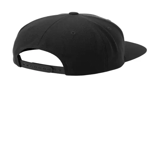 Sport-Tek&reg; YP Classics Flat Bill Snapback Cap Black {2}