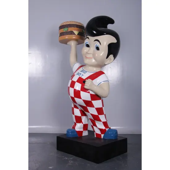 Large Boy Holding Hamburger Life Size Statue {3}