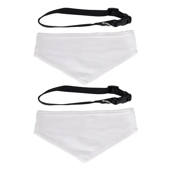 Craft Express Pet Scarfs, size Medium-White, 2 pack {3}