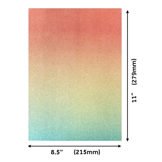 Craft Perfect Ombre Glitter Cardstock 8.5"X11" {1}