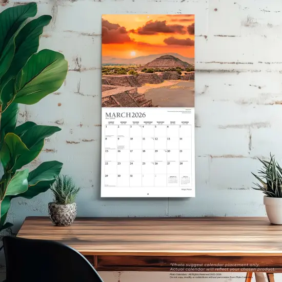 Magic Places | 2026 12 x 24 Inch (Hanging) Monthly Square Wall Calendar | Foil Stamped Cover {5}