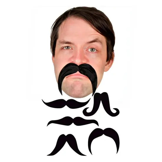 Shape It 6 Ways Black Moustache Costume Accessory {5}
